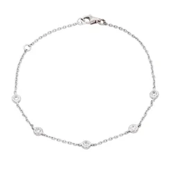 Bracelet Chaine or blanc diamant