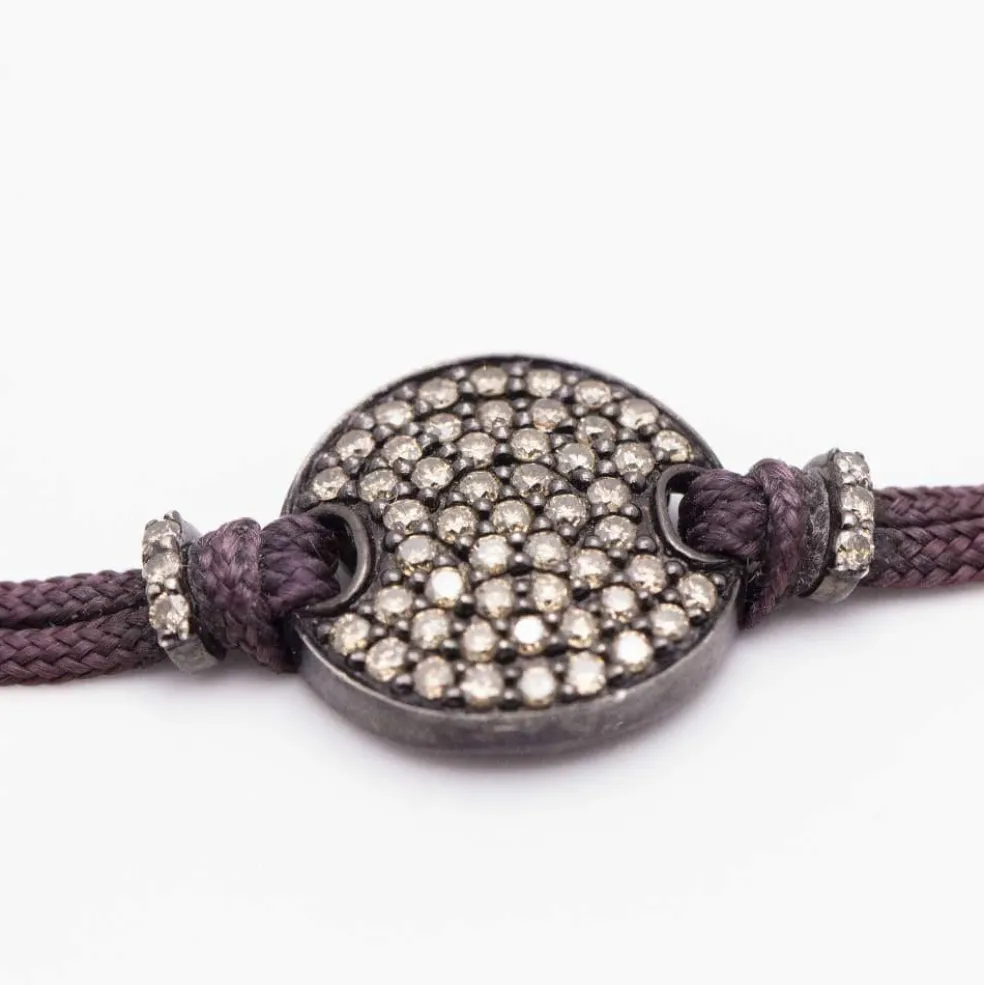 Bracelet champagne en or et diamants