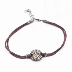 Bracelet champagne en or et diamants
