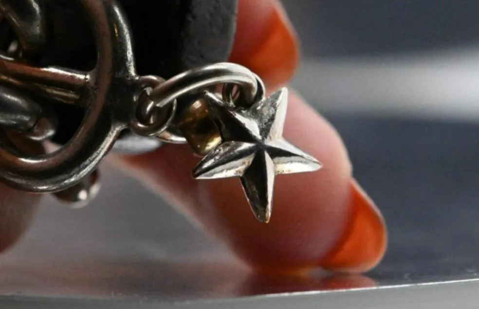 Bracelet Chaîne Argent Boussole Bateau Ancre Drapeau Et Nœud