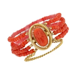 Bracelet corail et or ancien