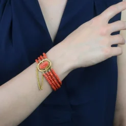Bracelet corail et or ancien
