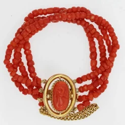 Bracelet corail et or ancien