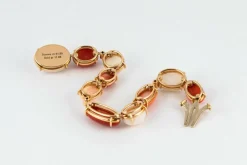 Bracelet corail rouge et rose pale