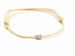 Bracelet Cordon Or blanc Diamant