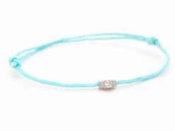 Bracelet Cordon Or blanc Diamant