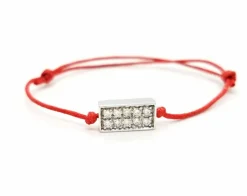 Bracelet Cordon Or blanc Diamant
