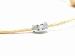 Bracelet Cordon Or blanc Diamant
