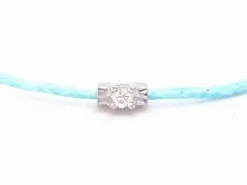Bracelet Cordon Or blanc Diamant