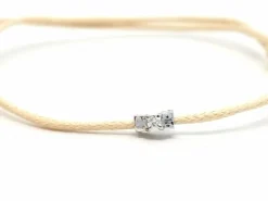Bracelet Cordon Or blanc Diamant