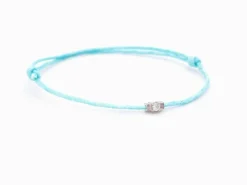 Bracelet Cordon Or blanc Diamant