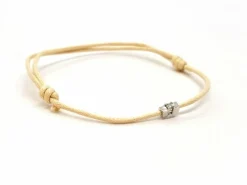 Bracelet Cordon Or blanc Diamant