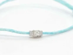 Bracelet Cordon Or blanc Diamant