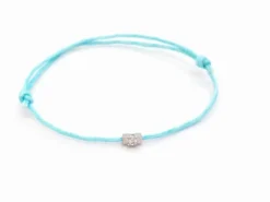 Bracelet Cordon Or blanc Diamant