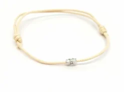 Bracelet Cordon Or blanc Diamant