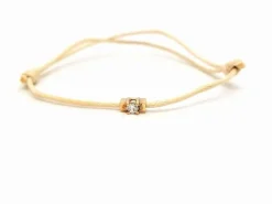 Bracelet Cordon Or rose Diamant