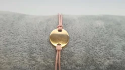 Bracelet cordon rose en Or Jaune