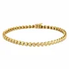 Bracelet cœur or jaune et diamants