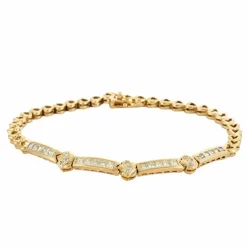 Bracelet cœur or jaune et diamant