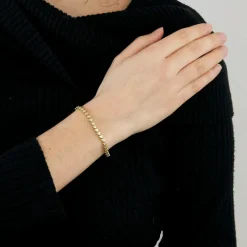 Bracelet cœur or jaune et diamants