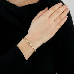 Bracelet cœur or jaune et diamant