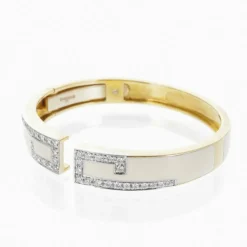 Bracelet David Webb Email Ecrue et Diamants
