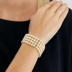 Bracelet de 4 rangs de perles de culture