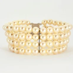 Bracelet de 4 rangs de perles de culture