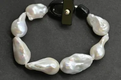 Bracelet de perles de culture brutes