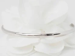 Bracelet demi jonc en or blanc