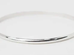 Bracelet demi jonc en or blanc