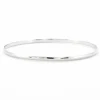 Bracelet Demi-jonc plat or blanc