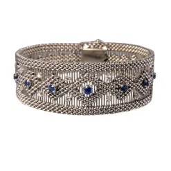 Bracelet des années 1950, saphirs et diamants
