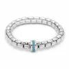 Bracelet design italien Or blanc Saphirs