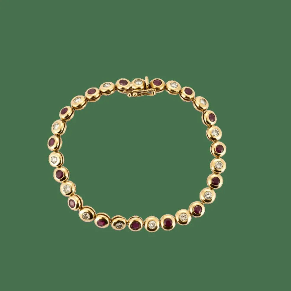 BRACELET DIAMANTS ET RUBIS