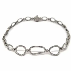 Bracelet diamants or noir
