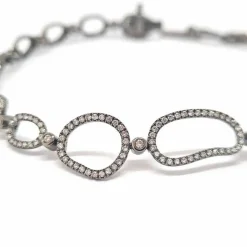 Bracelet diamants or noir