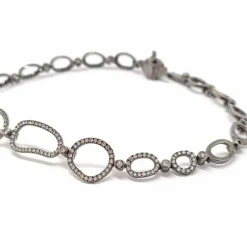 Bracelet diamants or noir