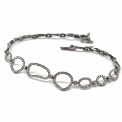 Bracelet diamants or noir