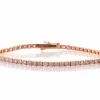 Bracelet diamants roses en or