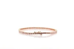 Bracelet diamants roses en or