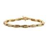 Bracelet diamants taille baguette or jaune 18k