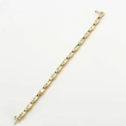 Bracelet diamants taille baguette or jaune 18k