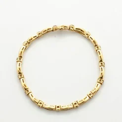 Bracelet diamants taille baguette or jaune 18k