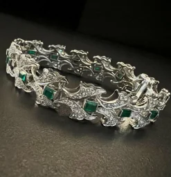 Bracelet Emeraudes 3 ct Diamants 7 ct