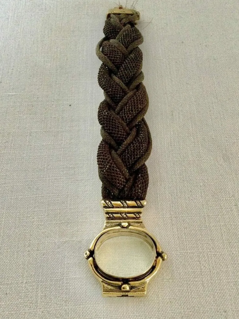 Bracelet En Cheveux Et Vermeil