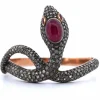 BRACELET EN OR 14 KT ET ARGENT
