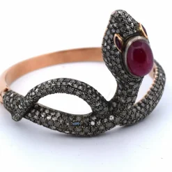 BRACELET EN OR 14 KT ET ARGENT