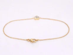 Bracelet en or avec cœur en diamant 0,10 carat