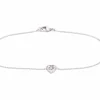Bracelet en or blanc avec cœur en diamant 0,10 carat